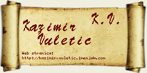 Kazimir Vuletić vizit kartica